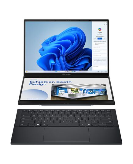 ASUS LAPTOP ZENBOOK DUO OLED UX8406CA-OLED-PZ067X 14.0&APOS;&APOS; 2880X1800 OLED TOUCH 120HZ U7 255H/32GB/1TB SSD NVME PCIE 4.0/WIN 11 PRO/2Y/INKWELL GRAY