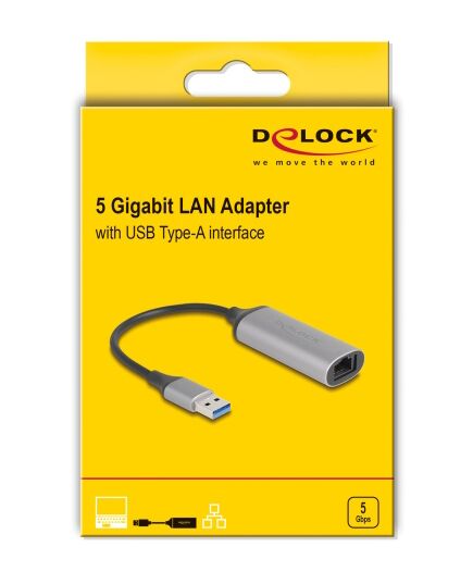 DELOCK ΑΝΤΆΠΤΟΡΑΣ ΔΙΚΤΎΟΥ 81571, USB, 5GBPS ETHERNET, ΑΣΗΜΊ