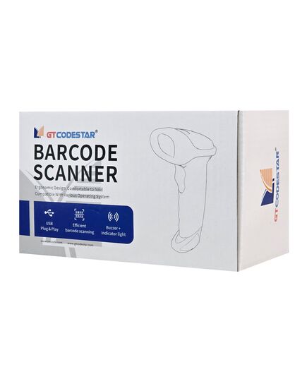 GTCODESTAR BARCODE SCANNER X-620F, 1D, ΕΝΣΎΡΜΑΤΟ & ΑΣΎΡΜΑΤΟ, 800MAH, ΜΑΎΡΟ
