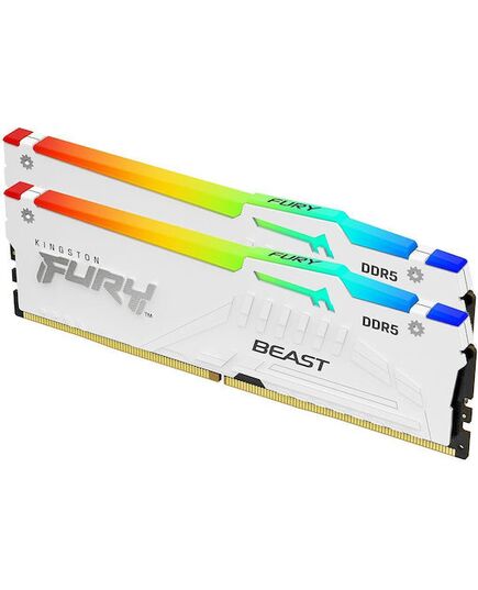 KINGSTON MEMORY KF560C30BWEAK2-64 FURY BEAST WHITE RGB  DDR5, 6000MT/S, 64GB KIT OF 2