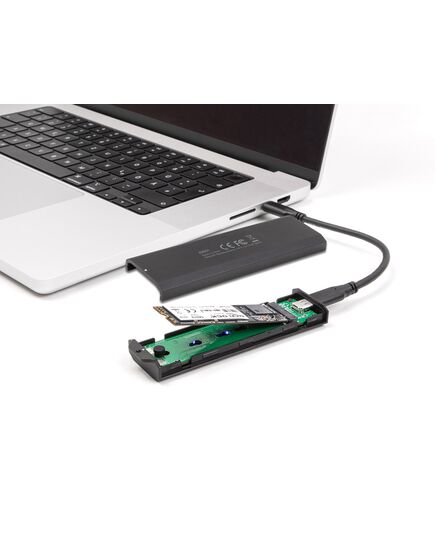 DELOCK ΘΉΚΗ ΓΙΑ M.2 NVME PCIE/SATA SSD 42031, 20GBPS, TOOL FREE, ΜΑΎΡΗ