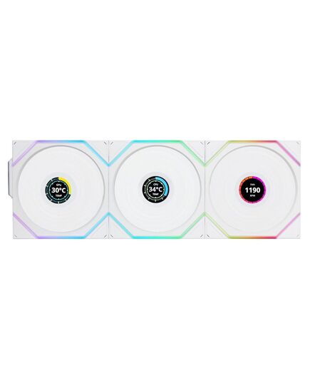 LIAN LI UNI FAN TL-LCD WIRELESS REVERSE 120 WHITE (3PCS & CONTROLLER) CASE FAN
