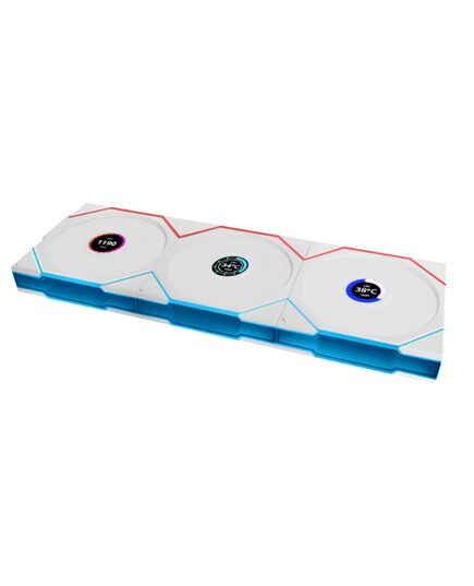 LIAN LI UNI FAN TL-LCD WIRELESS REVERSE 120 WHITE (3PCS & CONTROLLER) CASE FAN