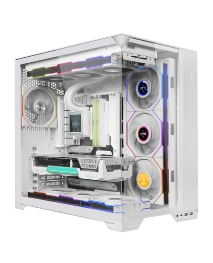 LIAN LI UNI FAN TL-LCD WIRELESS REVERSE 120 WHITE (3PCS & CONTROLLER) CASE FAN