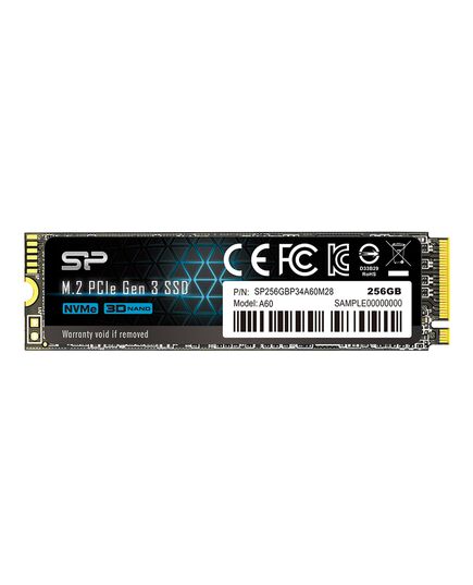 SILICON POWER SSD PCIE GEN3X4 P34A60 M.2 2280, 256GB, 2.200-1.600MB/S