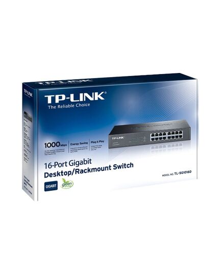 TP-LINK 16-PORT GIGABIT DESKTOP/RACKMOUNT SWITCH (TL-SG1016D)