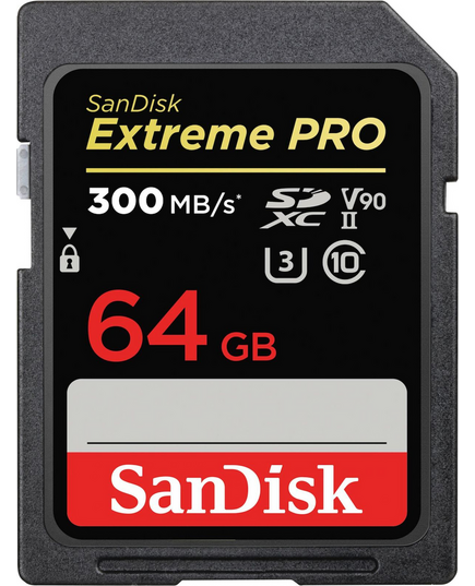 SANDISK EXTREME PRO SDXC 64GB CLASS 10 U3 V90 UHS-II