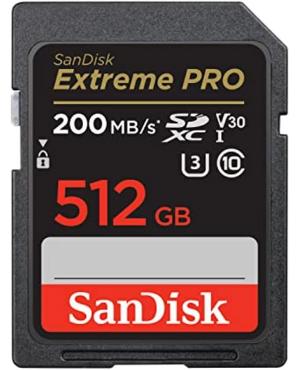 SANDISK EXTREME PRO SDXC 512GB CLASS 10 U3 V30 UHS-I