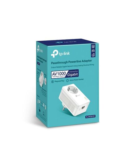 TP-LINK AV1000 GIGABIT PASSTHROUGH POWERLINE ADAPTER (TL-PA7017P)