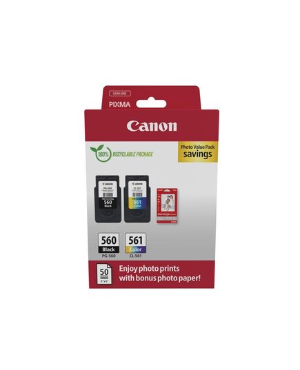 CANON ΜΕΛΆΝΙ INKJET PG-560/CL-561 PH. VALUE PACK (3713C008) (CANCL-561MP)