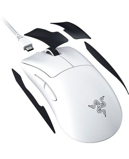RAZER DEATHADDER V3 PRO WHITE - 64G WIRELESS GAMING MOUSE - ERGONOMIC - 90 HOURS BATTERY - 30K DPI