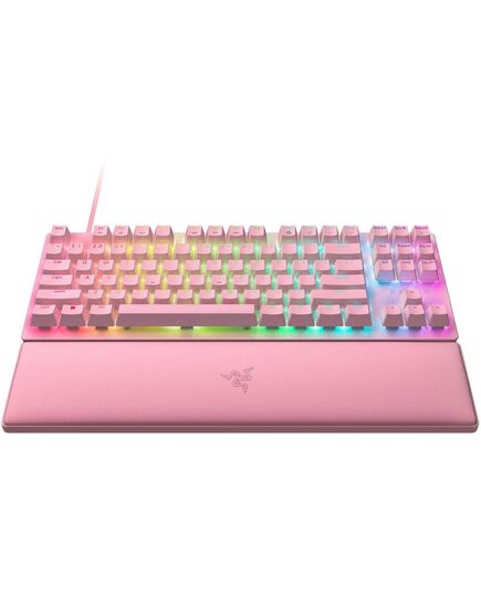 RAZER HUNTSMAN V2 TENKEYLESS QUARTZ - RGB OPTICAL GAMING KEYBOARD (LINEAR RED SWITCH) - US LAYOUT