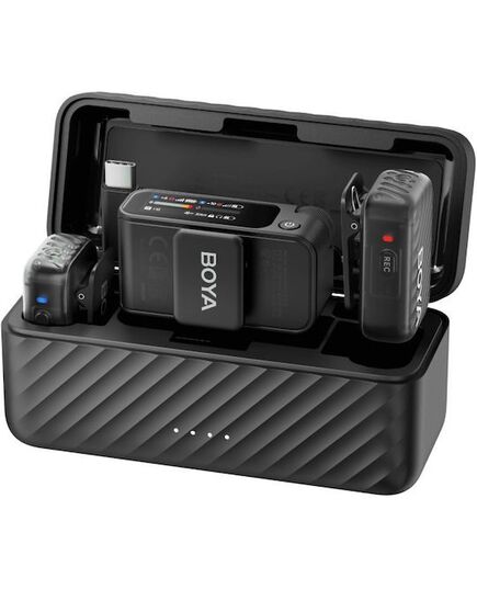 BOYAMIC 2-01 WIRELESS HD TWIN MICROPHONE USB-C & CAMERA, 4X RXS, 32BIT FLOAT ONBOARD REC 300M 15H
