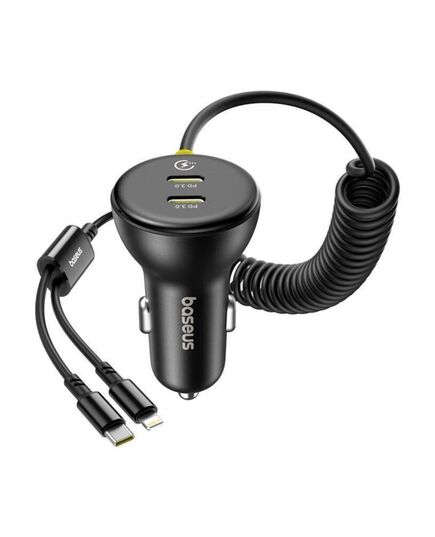 BASEUS ΦΟΡΤΙΣΤΉΣ ΑΥΤΟΚΙΝΉΤΟΥ 60W USB-C + ΚΑΛΏΔΙΟ LIGHTNING ΜΑΎΡΟ (C00035902121-00) (BASC00035902121-00)