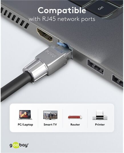 GOOBAY ΒΎΣΜΑ RJ45 65939, CAT 6A STP, TOOL-FREE, ΑΣΗΜΊ
