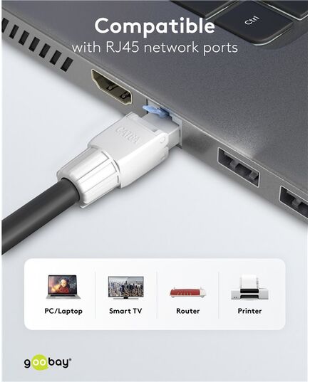 GOOBAY ΒΎΣΜΑ RJ45 65941, CAT 6A UTP, TOOL-FREE, ΛΕΥΚΌ