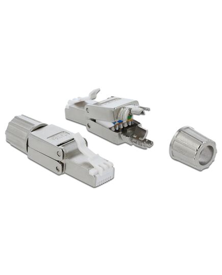 DELOCK ΒΎΣΜΑ RJ45 CAT 6A STP 86477, TOOL-FREE, ΑΣΗΜΊ