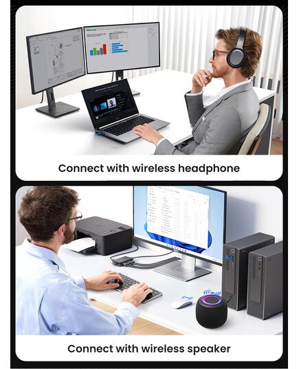 USAMS USB ΑΝΤΆΠΤΟΡΑΣ BLUETOOTH 5.1 ZB321, ΜΑΎΡΟΣ