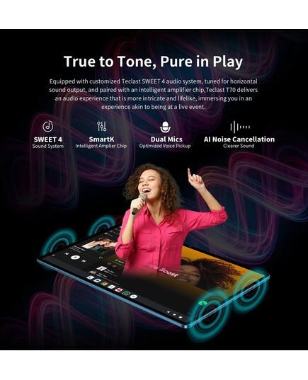 TECLAST TABLET T70, 14", 8/256GB, 4G, ANDROID 14, 10000MAH, ΜΠΛΕ