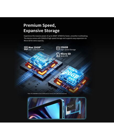 TECLAST TABLET T70, 14", 8/256GB, 4G, ANDROID 14, 10000MAH, ΜΠΛΕ