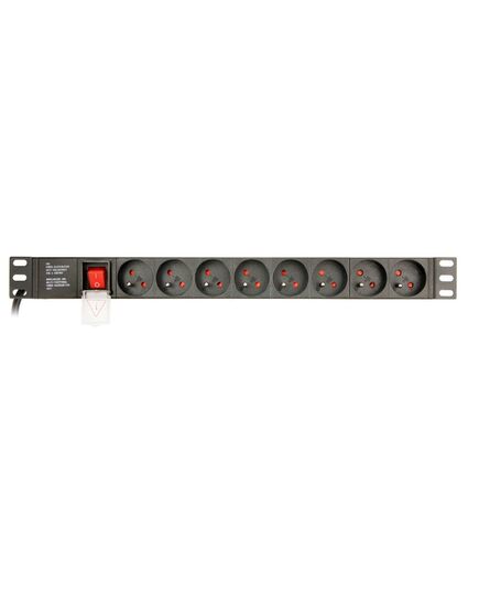 GEMBIRD RACK POWER DISTRIBUTION UNIT (PDU), 8 FR SOCKETS, 1U, 16A, SCHUKO PLUG 3M (EG-PDU-014-F) (GEMEG-PDU-014-F)