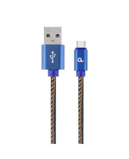 GEMBIRD USB TYPE-C CABLE (METAL CONNECTORS NYLON BRAID IN DENIM - JEANS) 1M (CC-USB2J-AMCM-1M-BL) (GEMCC-USB2J-AMCM-1M-BL)