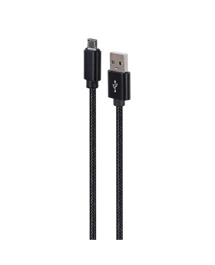 GEMBIRD USB - MICRO USB CABLE WITH TEXTILE BRAID, PLUGS IN METAL CASING, 1.8M, BLACK (CCDB-MUSB2B-AMBM-6) (GEMCCDB-MUSB2B-AMBM-6)