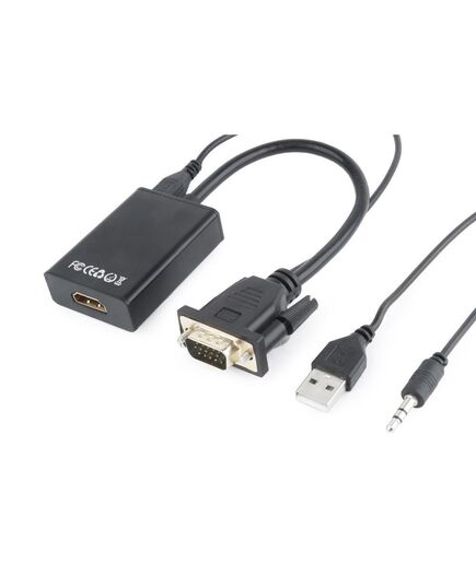 CABLEXPERT ΜΕΤΑΤΡΟΠΈΑΣ 3.5MM / USB-A / VGA MALE ΣΕ HDMI FEMALE (A-VGA-HDMI-01) (GEMA-VGA-HDMI-01)