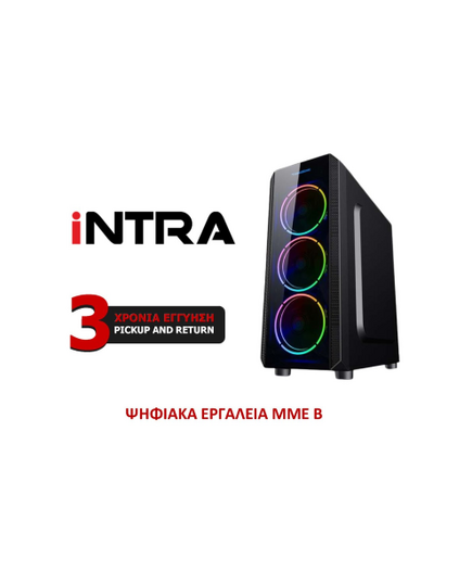 INTRA PC SME R5_4, AMD RYZEN 5 5500, 16GB DDR4 3200MHZ, NVIDIA VGA RTX 3050 6GB, 512GB SSD NVME, LAN GB, MIDI TOWER, 600W PSU, WIN11HOME, 3YW.
