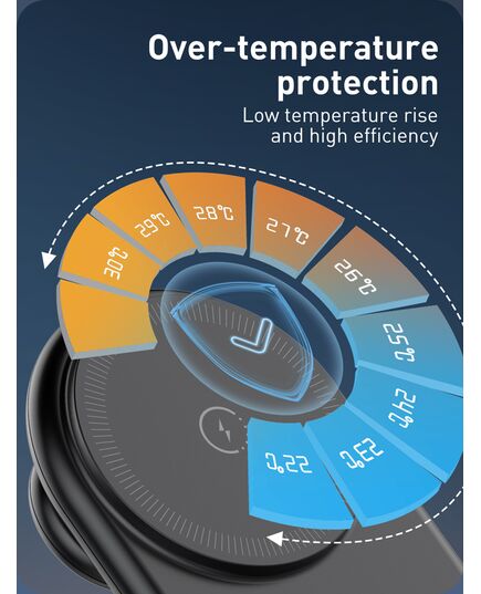 LDNIO ΑΣΎΡΜΑΤΟΣ ΦΟΡΤΙΣΤΉΣ WL02 ΜΕ LED ΦΩΤΙΣΜΌ, 3 ΣΕ 1, 15W, ΜΑΎΡΟΣ