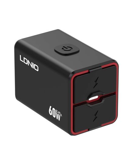 LDNIO ΦΟΡΤΙΣΤΉΣ ΜΟΤΟΣΥΚΛΈΤΑΣ C108 ΜΕ ΚΑΛΏΔΙΟ, USB/USB-C, 60W, ΜΑΎΡΟΣ