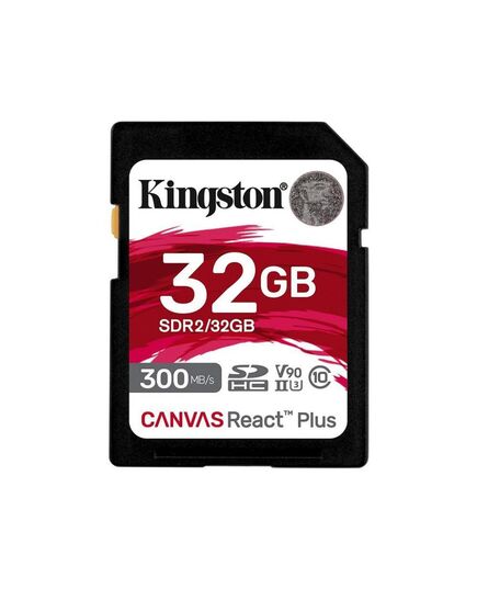 KINGSTON CANVAS REACT PLUS SDXC 32GB CLASS 10 U3 V90 UHS-II (SDR2/32GB) (KINSDR2-32GB)