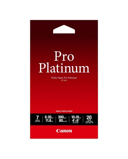 ΦΩΤΟΓΡΑΦΙΚΌ ΧΑΡΤΊ PRO PLATINUM CANON A6 GLOSSY 300G/M² 20 ΦΎΛΛΑ (2768B013) (CAN-PT-101A6)