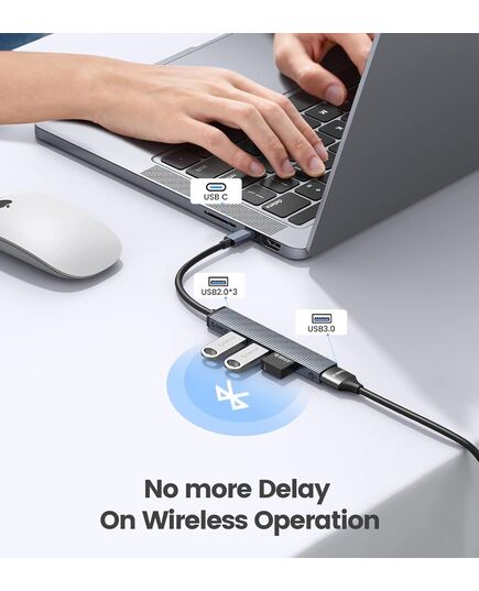 ORICO USB HUB AHC2-4A, 4X ΘΥΡΏΝ, USB 3.0, 5GBPS, USB-C ΣΎΝΔΕΣΗ, ΓΚΡΙ