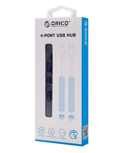ORICO USB HUB AHC2-4A, 4X ΘΥΡΏΝ, USB 3.0, 5GBPS, USB-C ΣΎΝΔΕΣΗ, ΓΚΡΙ