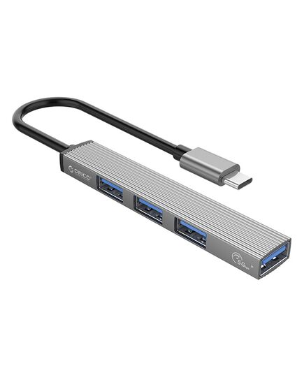 ORICO USB HUB AH-13, 4X ΘΥΡΏΝ, USB 3.0, 5GBPS, USB-C ΣΎΝΔΕΣΗ, ΓΚΡΙ