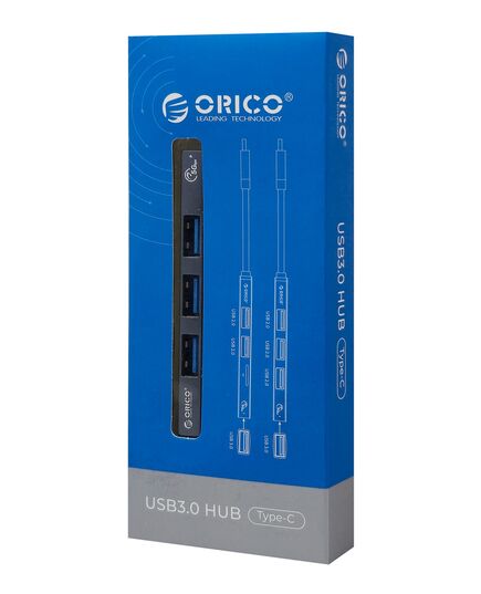 ORICO USB HUB AH-13, 4X ΘΥΡΏΝ, USB 3.0, 5GBPS, USB-C ΣΎΝΔΕΣΗ, ΓΚΡΙ