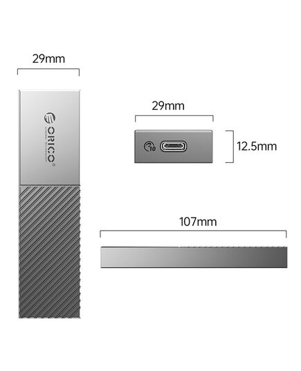 ORICO ΘΉΚΗ ΓΙΑ M.2 NVME SSD M206C3-G2, 10GBPS, ΓΚΡΙ