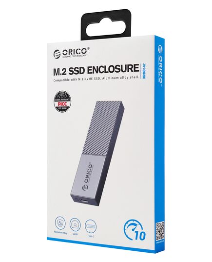 ORICO ΘΉΚΗ ΓΙΑ M.2 NVME SSD M206C3-G2, 10GBPS, ΓΚΡΙ