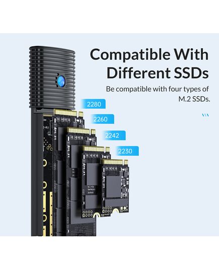 ORICO ΘΉΚΗ ΓΙΑ M.2 SATA SSD PWM2, 5GBPS, ΜΑΎΡΗ