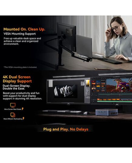 BLACKVIEW ΜINI PC MP20 INTEL N150 16GB 512GB SSD WIN11 PRO BLACK