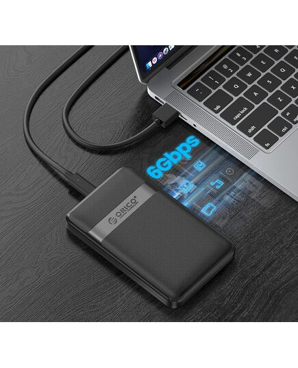 ORICO ΘΉΚΗ ΓΙΑ 2.5" SATA HDD/SSD 2577C3-V1, 6GBPS, ΜΑΎΡΗ