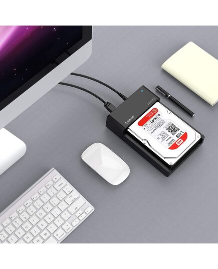 ORICO DOCKING STATION ΓΙΑ 2.5" Ή 3.5" SATA HDD/SSD 6518US3-V2, 5GBPS, ΜΑΎΡΟ