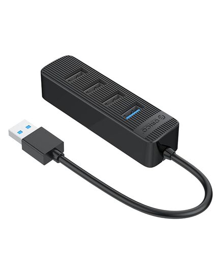 ORICO USB HUB TWU32-4A, 4X ΘΥΡΏΝ, USB 3.0, 5GBPS, USB ΣΎΝΔΕΣΗ, ΜΑΎΡΟ