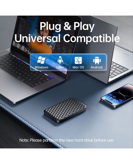 ORICO ΘΉΚΗ ΓΙΑ 2.5" SATA HDD/SSD 2520U3-V1, 5GBPS, ΜΑΎΡΗ