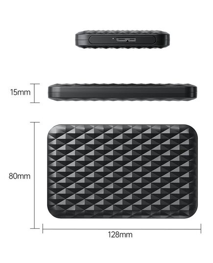 ORICO ΘΉΚΗ ΓΙΑ 2.5" SATA HDD/SSD 2520U3-V1, 5GBPS, ΜΑΎΡΗ