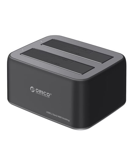 ORICO DOCKING STATION ΓΙΑ 2.5" Ή 3.5" SATA HDD/SSD 6829C3-V1, 2 ΘΈΣΕΩΝ, 5GBPS, ΜΑΎΡΟ