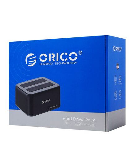ORICO DOCKING STATION ΓΙΑ 2.5" Ή 3.5" SATA HDD/SSD 6829C3-V1, 2 ΘΈΣΕΩΝ, 5GBPS, ΜΑΎΡΟ
