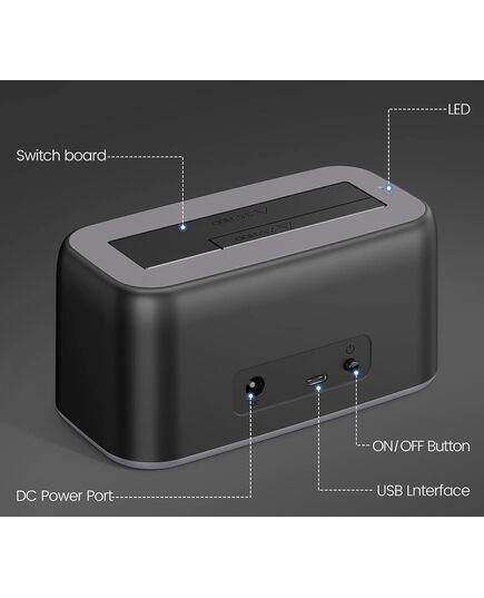 ORICO DOCKING STATION ΓΙΑ 2.5" Ή 3.5" SATA HDD/SSD 6819C3-V1, 5GBPS, ΜΑΎΡΟ