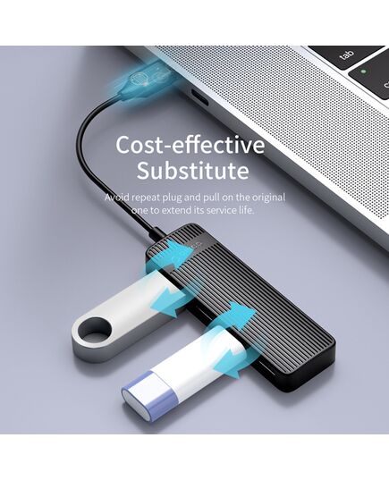 ORICO USB HUB FL02, 4X ΘΥΡΏΝ, USB 2.0, 480MBPS, USB ΣΎΝΔΕΣΗ, ΜΑΎΡΟ